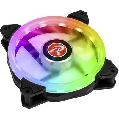 Raijintek IRIS 12 Rainbow RGB Orcus PWM PC-Gehäuse-Lüfter Schwarz, Transparent, RGB (B x H x T) 120 x 120 x 25 mm inkl. -0