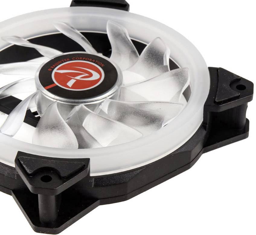 Raijintek IRIS 12 Rainbow RGB Orcus PWM PC-Gehäuse-Lüfter Schwarz, Transparent, RGB (B x H x T) 120 x 120 x 25 mm inkl. -8