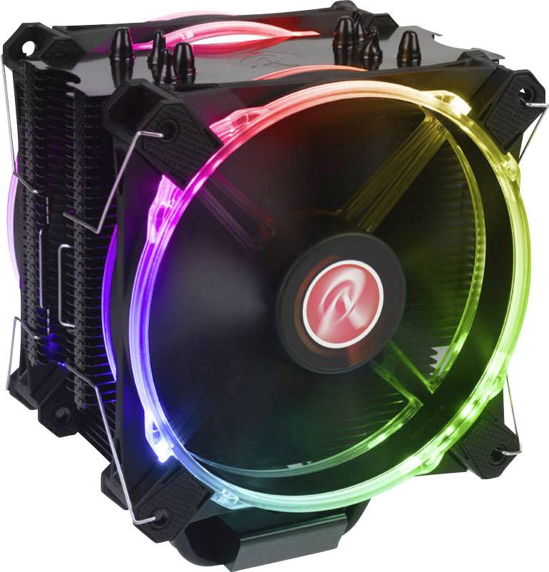 RAIJINTEK Leto Pro CPU-Kühler, schwarz, RGB-LED - 2x120mm