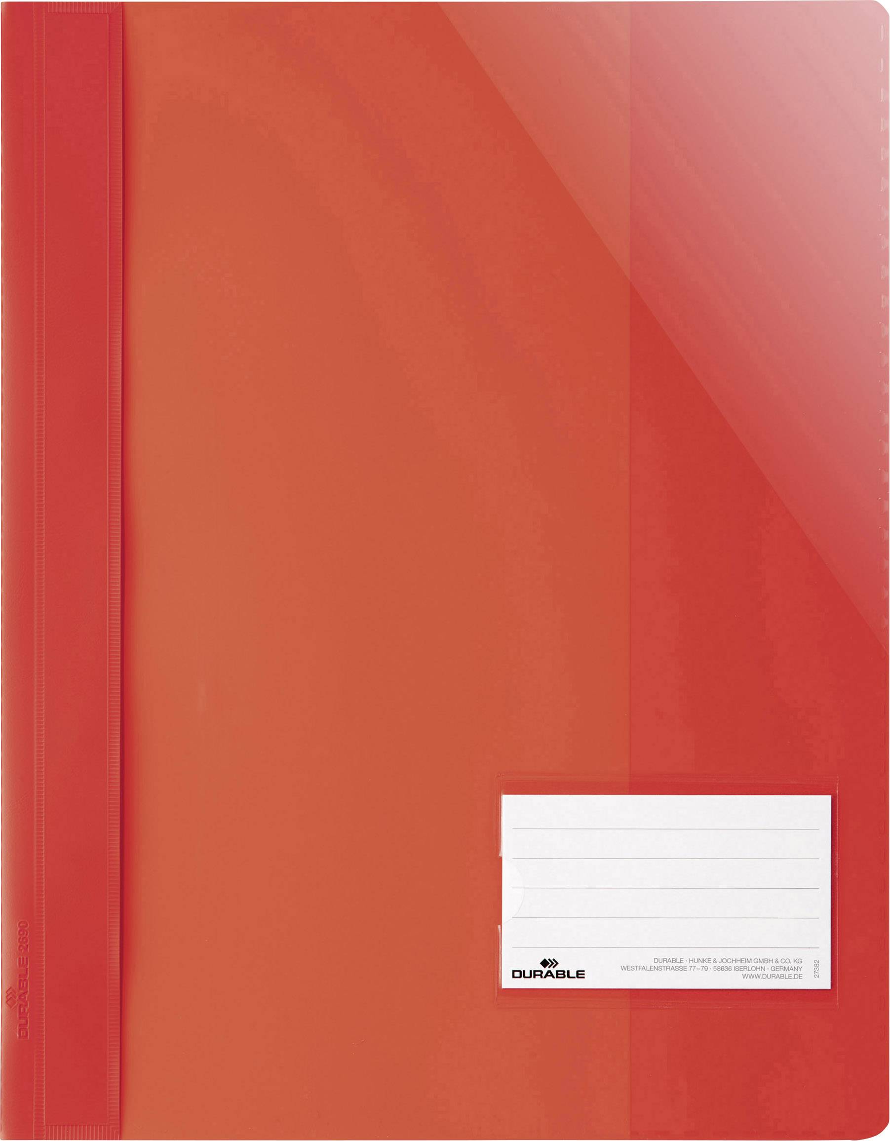 DURABLE Schnellhefter Überbreit, A4+, PVC, rot
