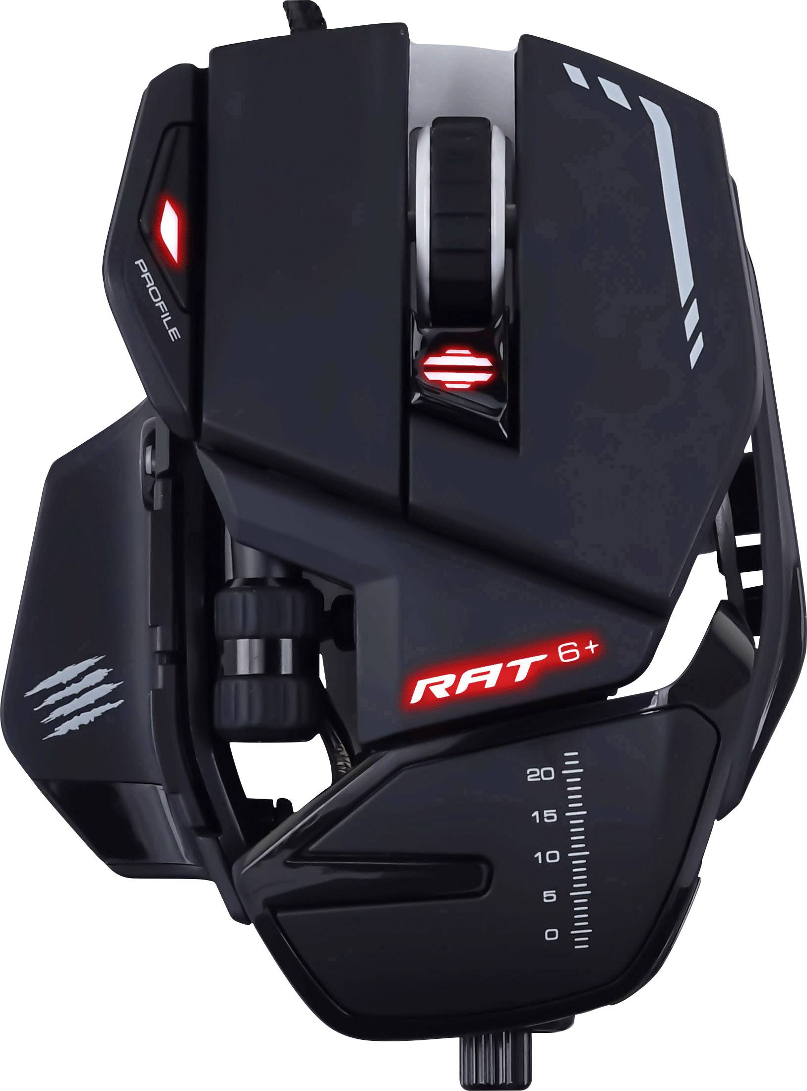 MAD CATZ R.A.T. 6+ Gaming Maus Schwarz - Maus - Optisch (MR04DCINBL000-0)