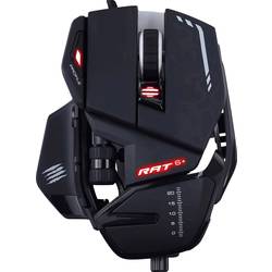 Image of MadCatz R.A.T. 6+ Gaming-Maus USB Optisch Schwarz 11 Tasten 12000 dpi Beleuchtet, Ergonomisch, Gewichts-Tuning,
