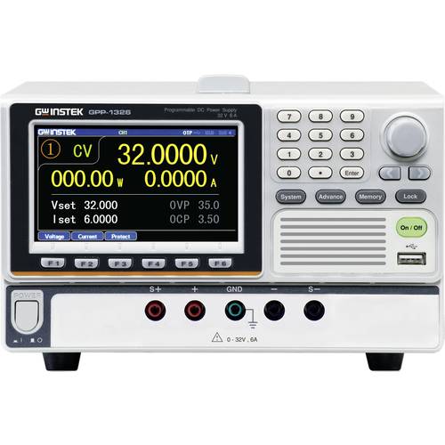 GW Instek GPP-1326 Labornetzgerät, einstellbar kalibriert (ISO) 0 - 32 V 0 - 6 A RS-232, USB programmierbar Anzahl Ausgä...