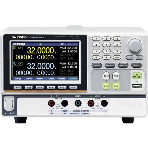 GW Instek GPP-2323 Labornetzgerät, einstellbar kalibriert (DAkkS-akkreditiertes Labor) 0 - 32 V 0 - 3 A RS-232, USB prog...
