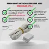 'Eigenschaften und Merkmale des Reed-Kontaktschalters SHT 3030: Wechselkontakt, IP44, zur Überwachung. Made in Germany.'