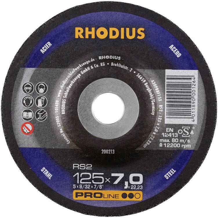 RHODIUS 200274 RS2 Schruppscheibe gekröpft 230 mm 22.23 mm 1 St.