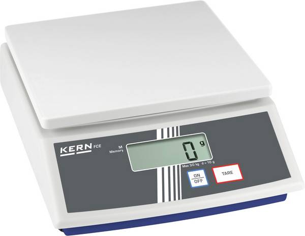 Kern FCE 6K2N+C Tischwaage FCE 6K2N+C kalibriert (DAkkS-akkreditiertes Labor) Wägebereich (max.) 6 kg Ablesbarkeit 2 g über Steckernetzteil