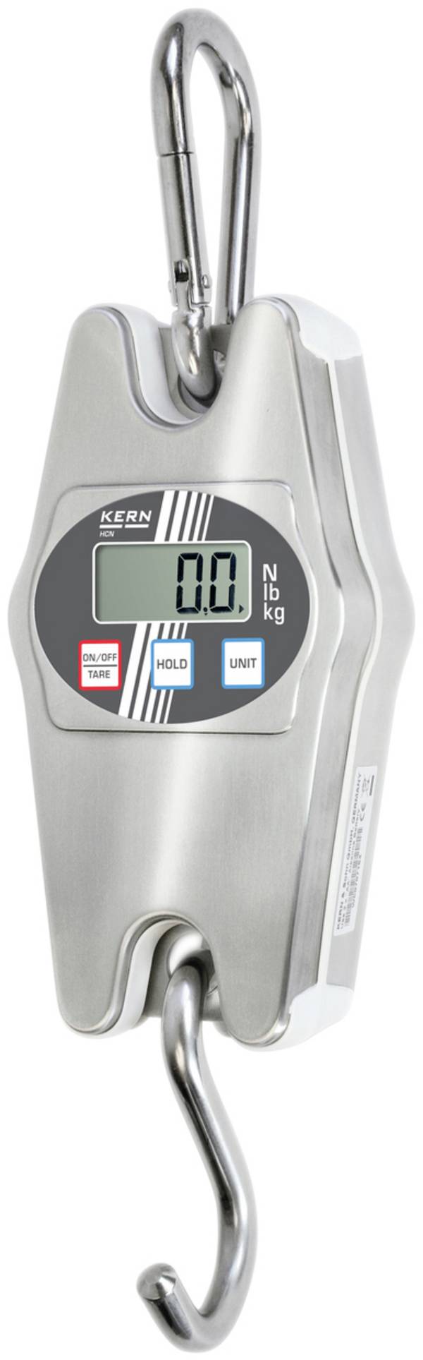 Kern HCN 200K500IP+C Hängewaage HCN 200K500IP+C kalibriert (DAkkS-akkreditiertes Labor) Wägebereich (max.) 200 kg Ablesbarkeit 500 g batteriebetrieben