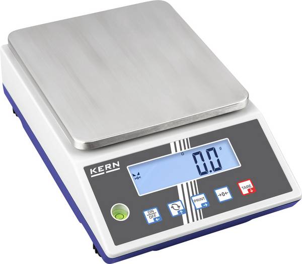 Kern PCB 10000-1+C Präzisionswaage kalibriert (DAkkS-akkreditiertes Labor) Wägebereich (max.) 10 kg Ablesbarkeit 0.1 g über Steckernetzteil, batteriebetrieben Grauweiß, Dunkelblau