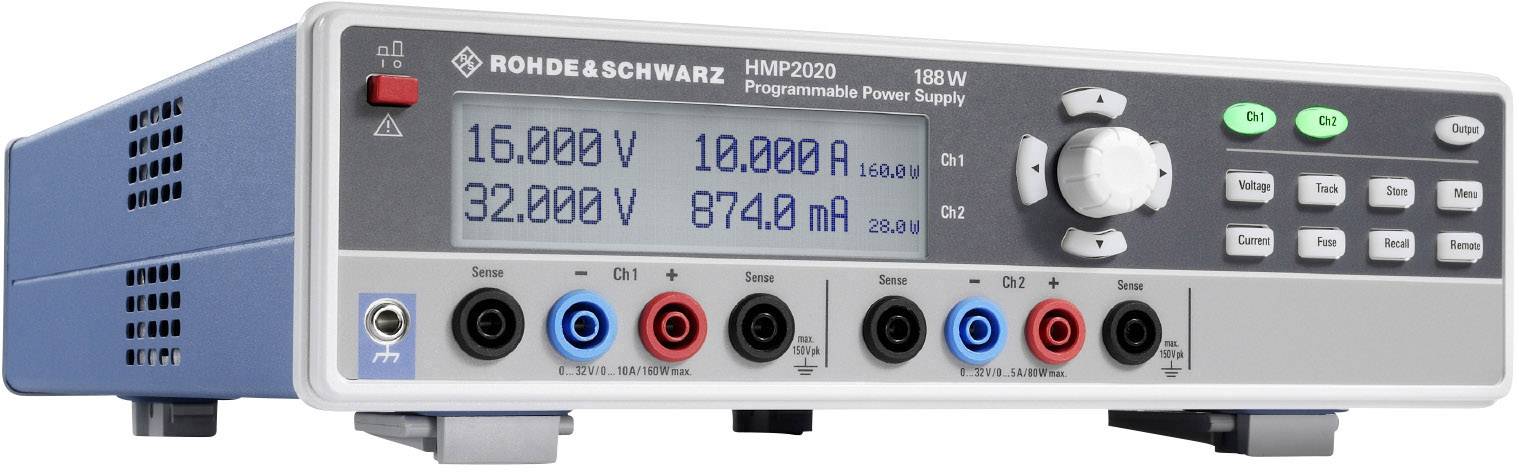 Rohde & Schwarz HMP2020 Alimentatore da laboratorio regolabile 32 V (max.) 10 A (max.) 188 W Controllo remoto, Programmabile Num. uscite 2 x