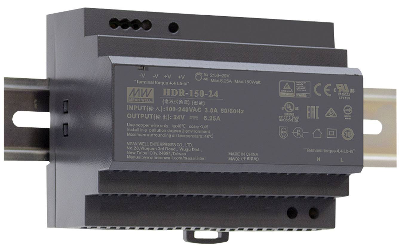 MEAN WELL HDR-150-48 Hutschienen-Netzteil (DIN-Rail) 48 V/DC 153.6 W 1 x (HDR-150-48)