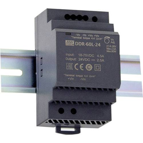 MEAN WELL DDR-60G-15 Hutschienen-DC/DC-Wandler (DIN-Rail) 15 V/DC 4 A 60 W Anzahl Ausgänge:1 x Inhalt 1 St.