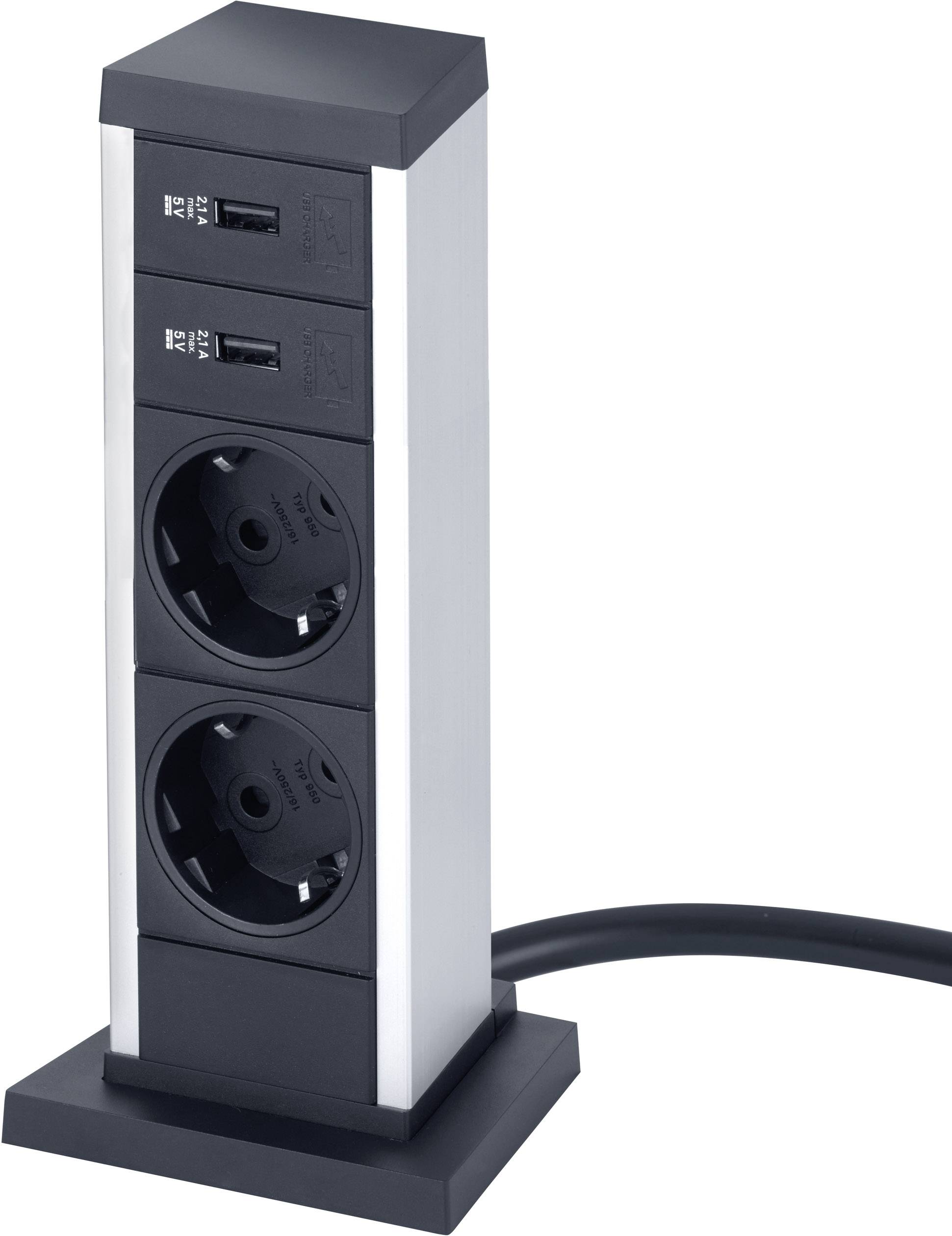 EVOline Up 2x Steckdose mit USB-Charger, vertikal-0