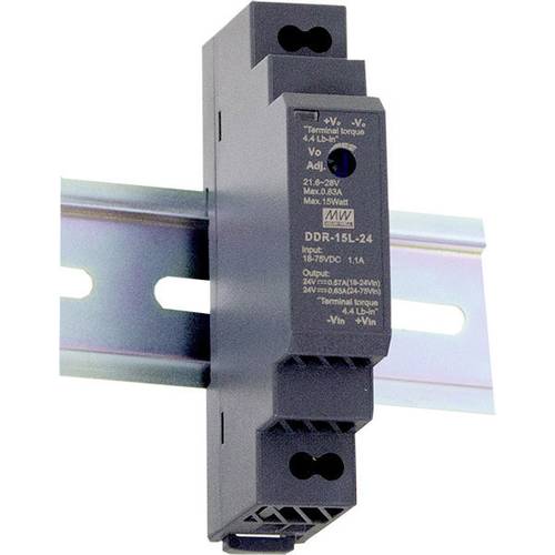 MEAN WELL DDR-15G-15 Hutschienen-DC/DC-Wandler (DIN-Rail) 15 V/DC 1 A 15 W Anzahl Ausgänge:1 x Inhalt 1 St.