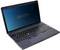 Ein schwarzer Laptop mit einem blauen Bildschirm, auf dem das Wort 'Dicota' steht. Der Laptop ist auf einem weißen Hintergrund zu sehen.