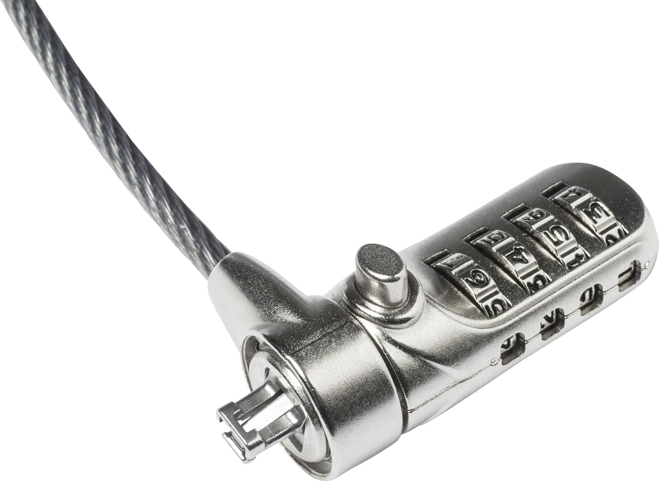 Dicota Laptop Schloss Zahlenschloss 2 m Security T-Lock Combination, Single (3 x 7 mm slot)-2