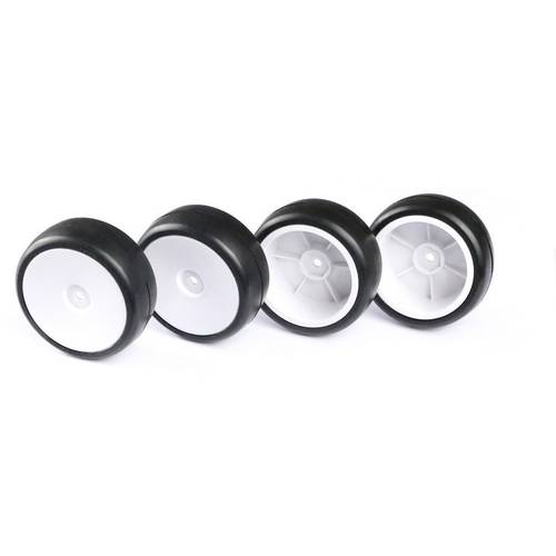 ArrowMax 1:10 Straßenmodell TC Tire 36 Shore Asphalt NC Korea Kompletträder Slick Disk Weiß 4 St.