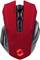 Rote Gaming-Maus mit schwarzem Scrollrad, blauen Lichteffekten und ergonomischem Design, mit Schriftzug 'speedlink' oben links.