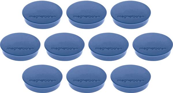 magnetoplan Magnet Discofix Standard (Ø x H) 30 mm x 8 mm rund Dunkelblau 10 St. 1664214
