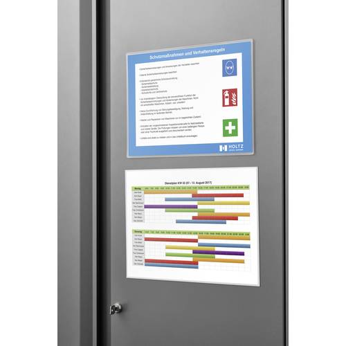 magnetoplan 1120100 Magnettasche für Dokumente Transparent, Weiß (B x H) 230 mm x 5 mm DIN A4