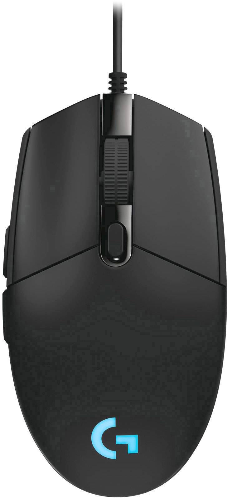 Logitech Pro Hero Gaming-Maus USB Optisch Schwarz, Blau 6 Tasten 16000 dpi Beleuchtet, Integrierter Profilspeicher-0