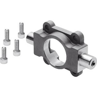 Metallhalterung mit fünf Schrauben. Geeignet zur Befestigung von Teilen in Maschinen oder mechanischen Vorrichtungen.