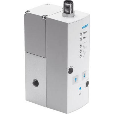 Industrieelektronikgerät mit LED-Anzeigen für Power, Error und zwei Pfeilen. Markenname 'Festo' oben rechts.