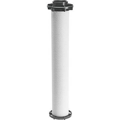 Ein zylindrischer Wasserfilter mit schwarzem Rahmen, vertikal ausgerichtet. Verwendet zur Reinigung und Filtration von Wasser.