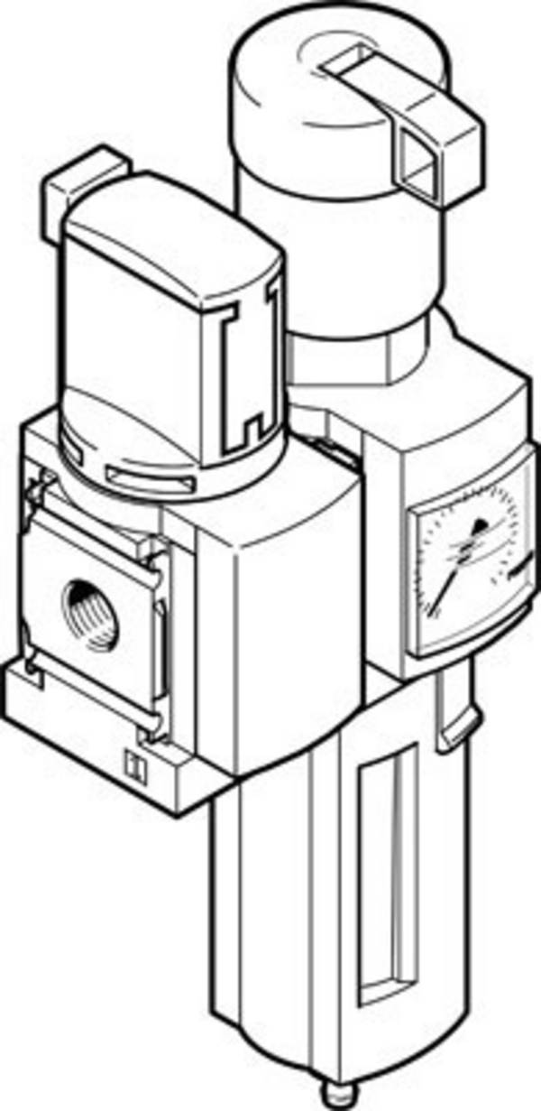 FESTO 8042668 MSB4-1/4:C3:J120-WP Wartungsgeräte-Kombination  Druckluft, Inerte Gase Betriebsdruck (max.) 14 bar