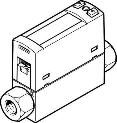 FESTO Durchfluss-Sensor SFAH-50U-G18FS-PNLK-PNVBA-M8 8058473 Betriebsspannung (Bereich): 22 - 2