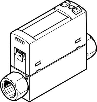 FESTO Durchfluss-Sensor SFAH-200U-G14FS-PNLK-PNVBA-M8 8058479 Betriebsspannung (Bereich): 22 -