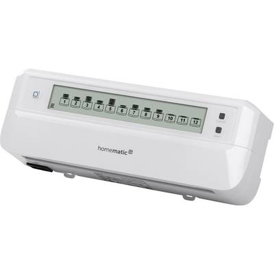 Ein elektronisches Heizkörperthermostat mit 12 nummerierten Kanälen und einem digitalen Display, ideal zur Steuerung der Heiztemperatur.