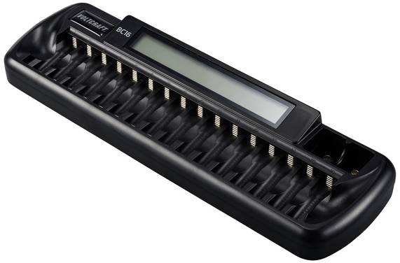 VOLTCRAFT BC16 Rundzellen-Ladegerät NiMH, LiIon Mignon (AA), Micro (AAA), 9 V Block