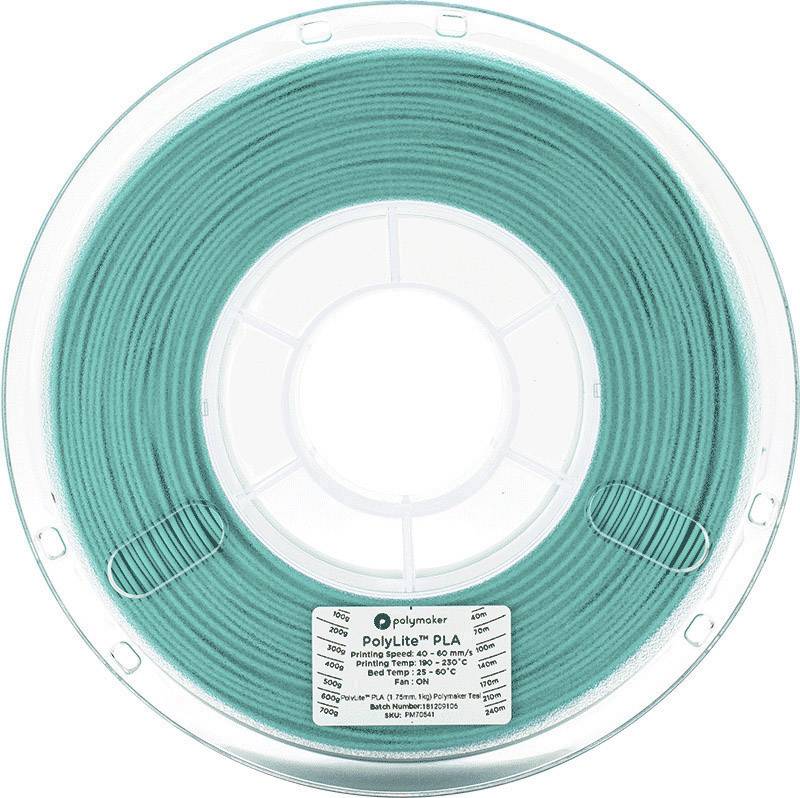 70541 Filament PLA 1.75 mm 1 kg Blau-Grün PolyLite 1 St.
