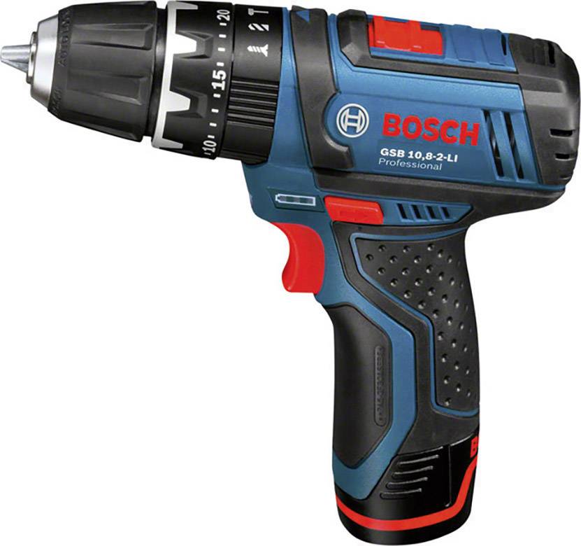 Bosch Professional GSB 12V-15 2-växel-Slagborrmaskin batteri inkl. 2x batterier