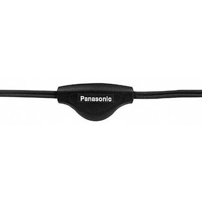 Schwarzes Audiozubehör von Panasonic, möglicherweise ein Kabel mit integriertem Steuerungselement.