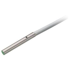 Metallsensor mit zylindrischem Gehäuse und Kabel, geeignet für die Erkennung metallischer Objekte.