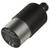Ein zylindrischer Sensors von Pepperl+Fuchs, Modell NBN25-30GM50-E2-C-V1, gekennzeichnet mit technischen Spezifikationen auf der Oberseite.