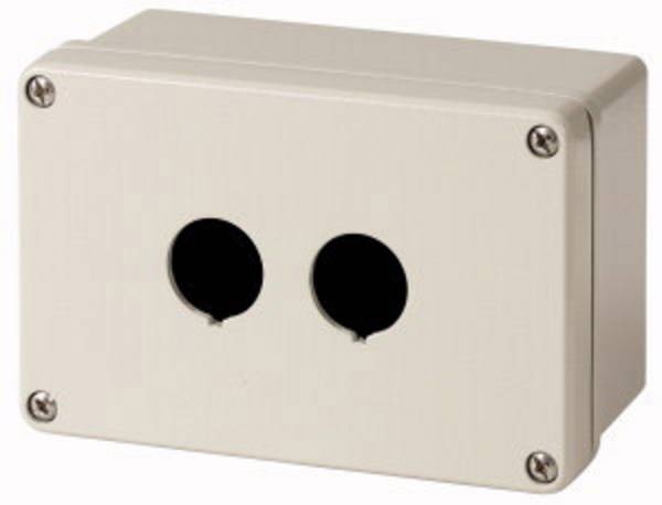 Eaton M22-I2M-SAL 118459 Aufbaugehäuse 2 Einbaustellen (Ø x H) 22 mm x 84 mm  Grau 1 St.