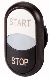 Thumbnail - Eaton 216709 M22S-DDL-WS-GB1/GB0 Doppeldrucktaster Frontring Kunststoff 1 St.