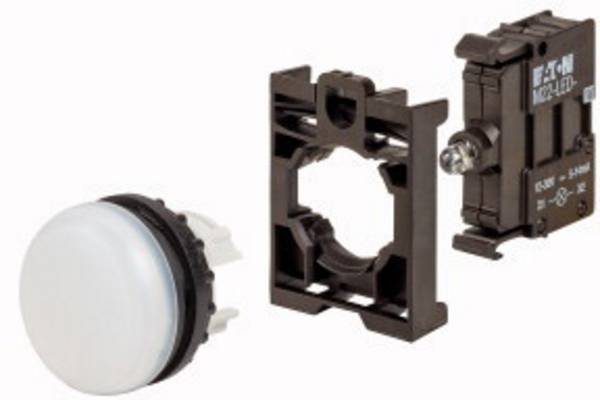 Eaton M22-L-W-LED-BVP Leuchtmelder flach, Frontring Kunststoff, beleuchtbar, mit LED-Element, verchromt, rund Weiß 1 St. Piece