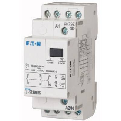 Ein elektrisches Bauteil von EATON, Beschriftung 'Z-SC230/GS', verwendet für Schalt- und Steueranwendungen in elektrischen Systemen.