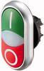 Eaton 284814 M22-DDLF-GR-X1/X0 Doppeldrucktaster Frontring Kunststoff Knopf Titan 1 St. Piece