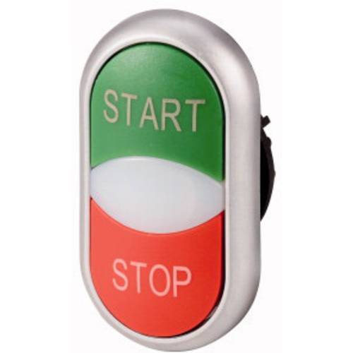 Eaton 216702 M22-DDL-GR-GB1/GB0 Doppeldrucktaster Frontring Kunststoff Mehrfarbig 1 St.