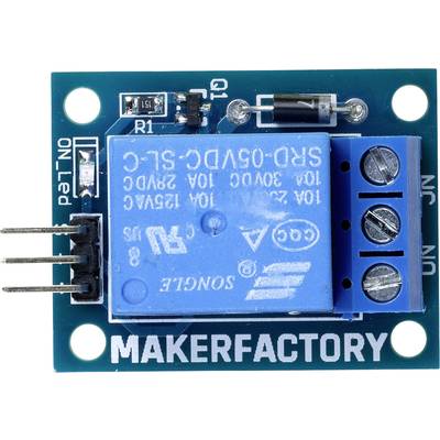 MAKERFACTORY MF-6402384 Relais Modul 1 St. Passend für (Entwicklungskits): Arduino