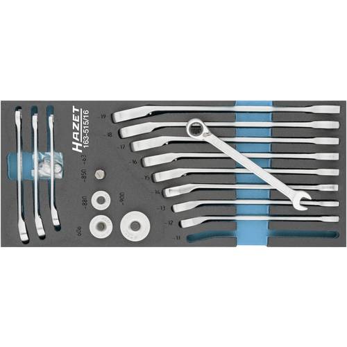 Hazet 163-515/16 Ring-Maulschlüssel-Satz 16teilig Schlüsselweite (Metrisch) 8 - 19 mm