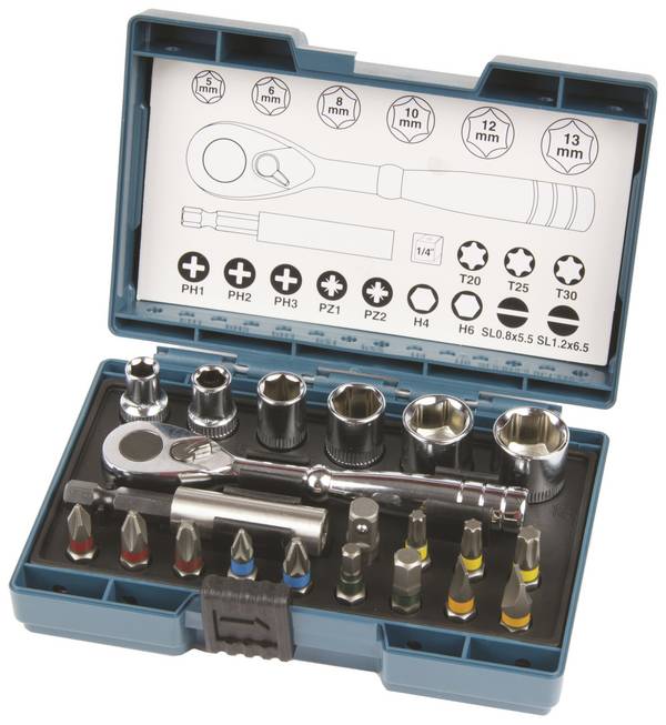 Makita B-54081 Steckschlüsselsatz  1/4" 21teilig B-54081