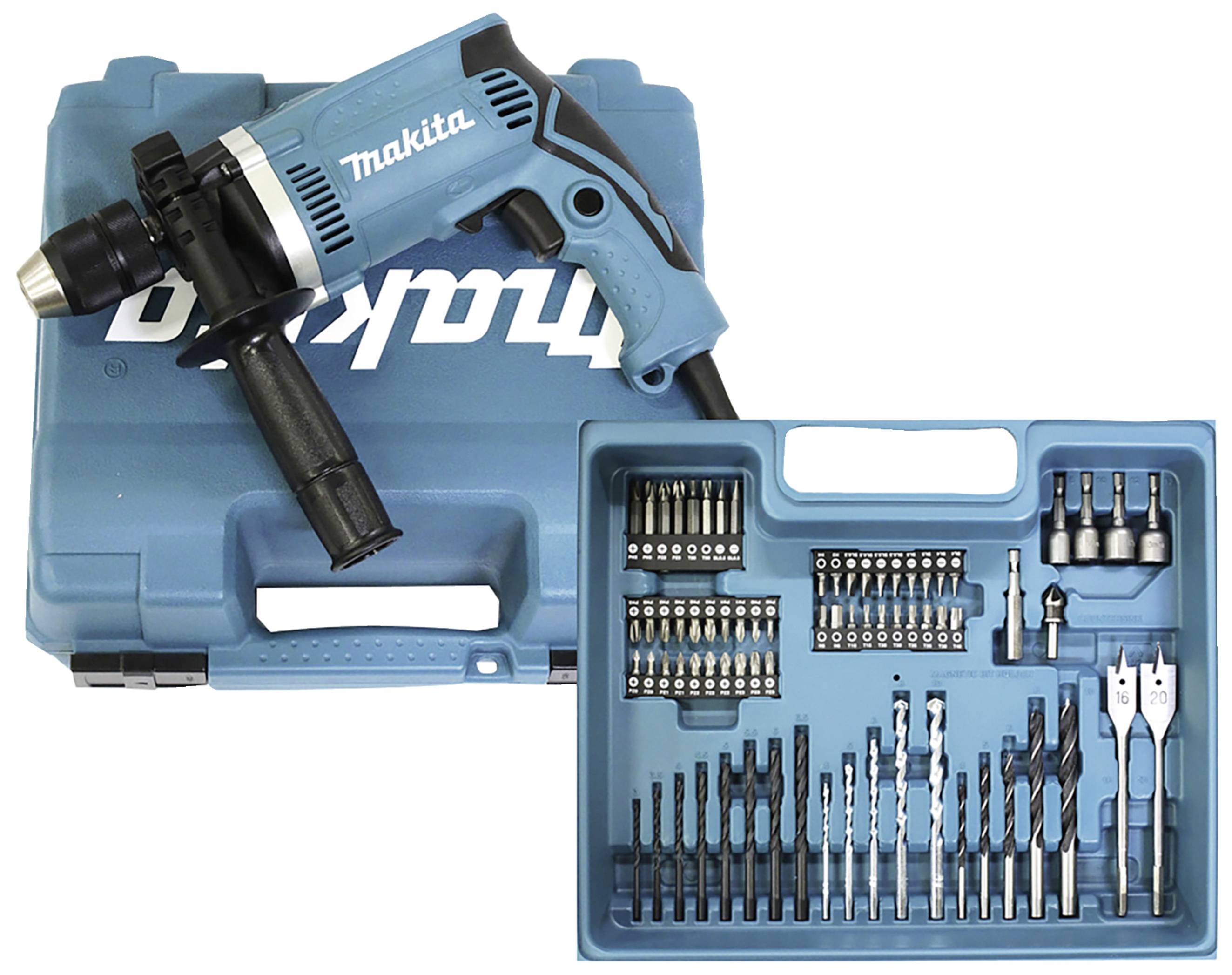 MAKITA HP1631KX3 - Schlagbohrhammer - 710 W - 1-stufig - Bohrfutterschlüssel 13 mm (HP1631KX3)