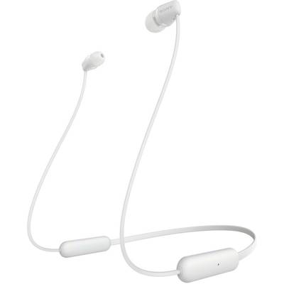 Sony WI-C200  In Ear Kopfhörer Bluetooth®  Weiß  Headset, Lautstärkeregelung