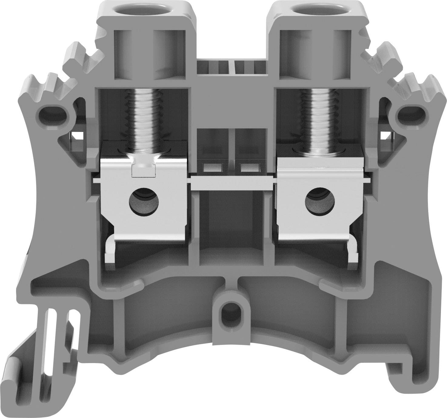 Degson DC6-01P-11-00A(H) Durchgangsklemme Schraubklemme Grau 1 St.